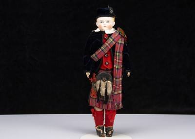 Lot 179 - An Alt, Beck & Gottschalck bisque shoulder-head Scots boy doll