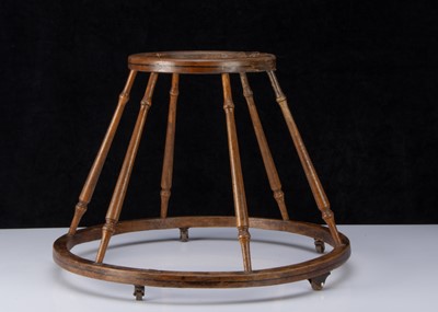 Lot 190 - A 19th century wooden baby walker