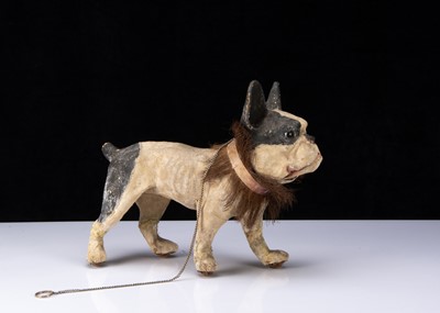 Lot 193 - A French papier-mache barking French Bulldog