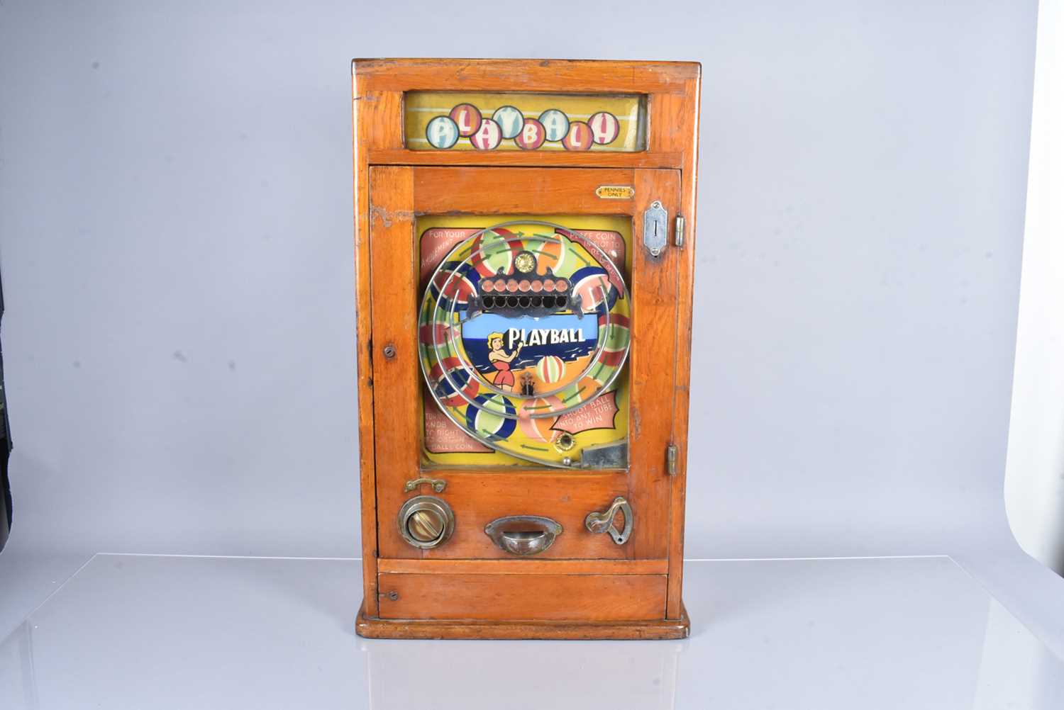 Lot 26 - A vintage 'Playball' Penny Arcade machine