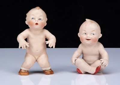 Lot 222 - Two Heubach comic bisque babies