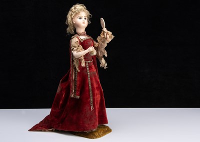 Lot 244 - A large French automaton of a lady powdering her nose