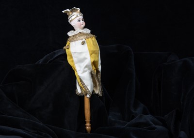 Lot 248 - An unusual musical marotte with rare moulded winged hat