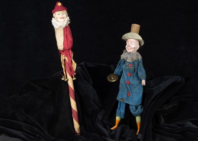 Lot 249 - Two comic squeak toy marottes