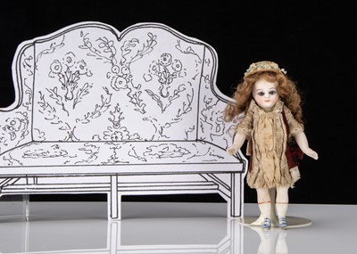 Lot 288 - A small French all-bisque Mignonette child doll