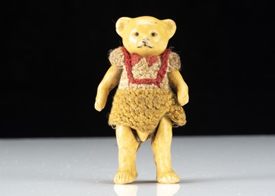 Lot 302 - A Hertwig all-bisque dolls’ house teddy bear boy doll