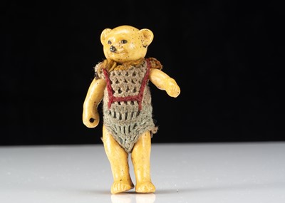 Lot 310 - A Hertwig all-bisque dolls’ house teddy bear boy doll