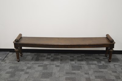 Lot 389 - A long 18th century and later oak bench