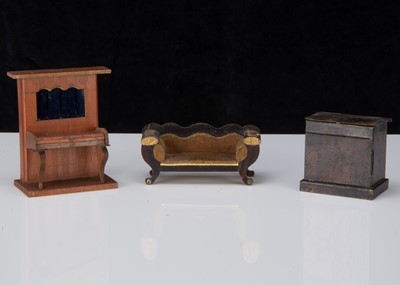 Lot 331 - Three early pieces of dolls’ house furniture