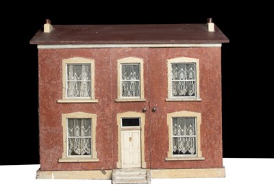 Lot 345 - An English painted wooden dolls’ house circa 1900