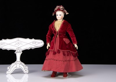 Lot 348 - A rare 19th century French swivel-head fashion doll
