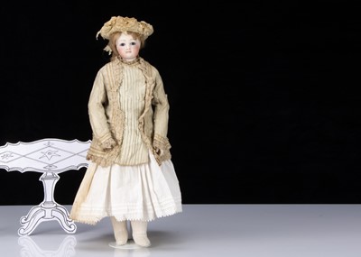 Lot 350 - A 19th century French swivel head fashionable doll with jointed body