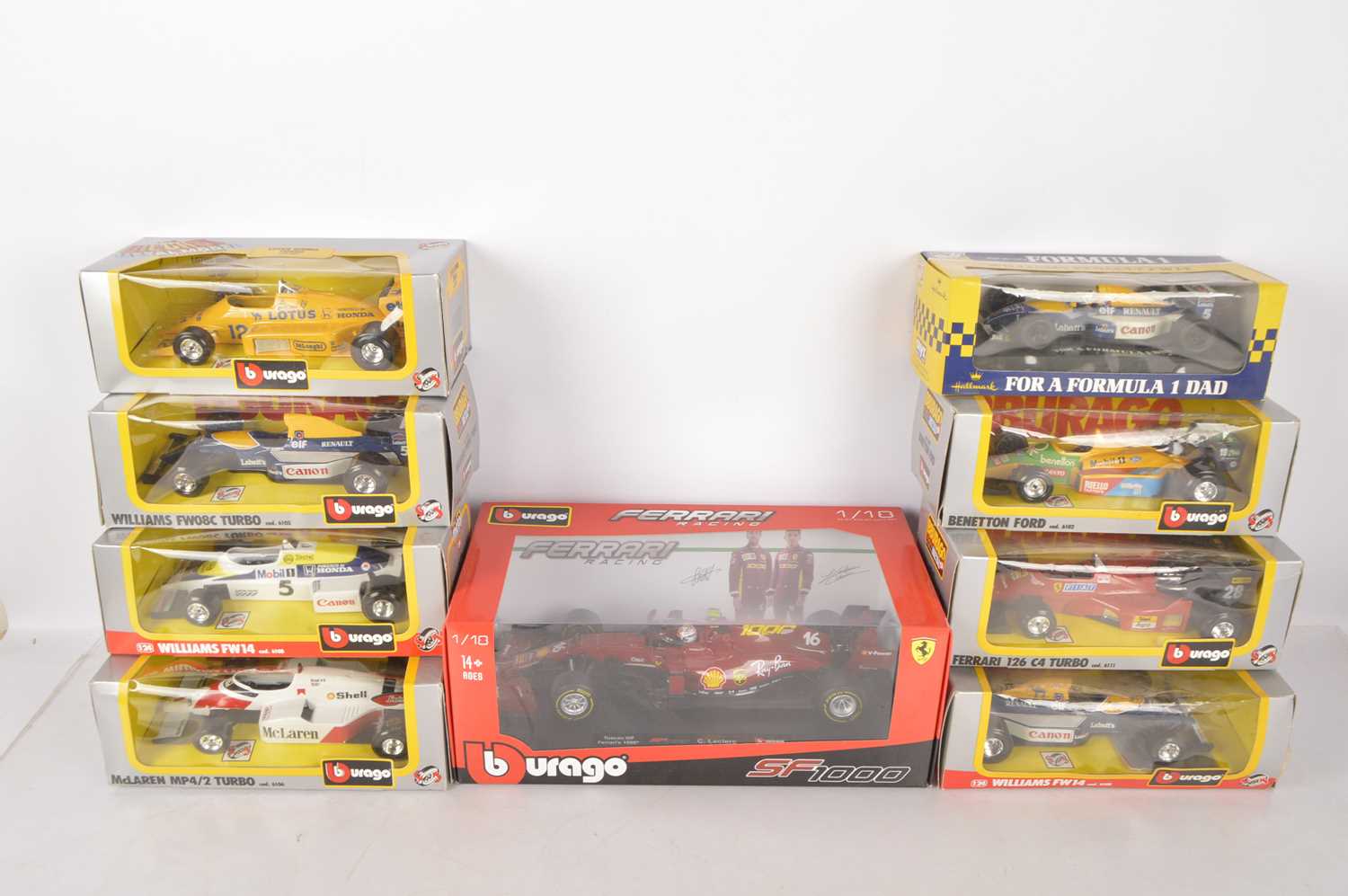Lot 32 - 1:18 Scale and 1:24 Scale Formula One Cars (9)