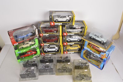 Lot 34 - 1:24 Scale Vintage and Modern Road Cars and Motor Bikes, (21)