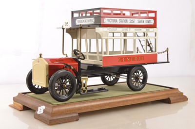 Lot 89 - Large Scale Tin Plate Model of an Open Top Vintage B Type Bus