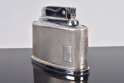 Lot 278 - A 1950s silver hallmarked Ronson Senator Officer's Mess table lighter