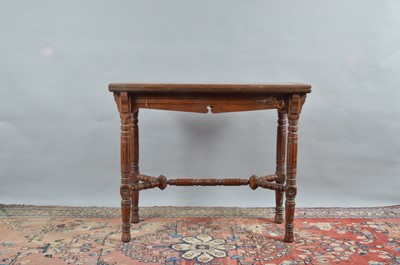 Lot 392 - A late 19th century Aesthetic style wooden card table