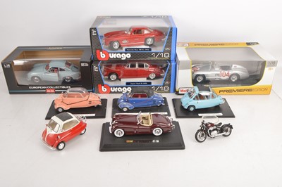 Lot 238 - Modern Diecast Postwar British and Continental Larger Scale Cars (10)