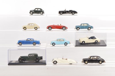 Lot 248 - 1:43 Scale Resin and White Metal Kit Built Pre and Post War Cars (11)