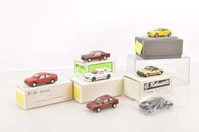 Lot 249 - 1:43 Scale Resin and White Metal Kit Built 1970s and Later Cars and Ambulance (22)