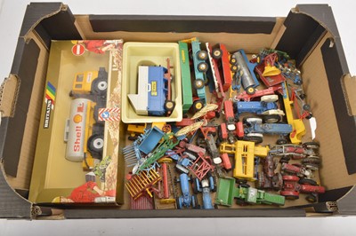 Lot 257 - Postwar and Modern Playworn Diecast Farming Models and Boxed Britain's Shell Tanker (35+)