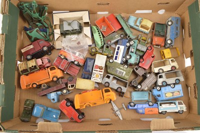 Lot 269 - Postwar Playworn Diecast and Plastic Small Commercial Vehicles, (30+)