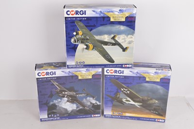 Lot 290 - Corgi Aviation Archive 1:72 Scale WWII German Aircraft