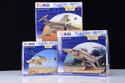Lot 302 - Corgi Aviation Archive Desert Storm Military Aircraft and Helicopter