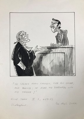 Lot 338 - Two original pen and ink cartoons