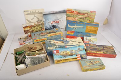 Lot 321 - Early Airfix Eagle and other Plastic kits together with empty kit boxes (qty)