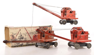 Lot 327 - Tri-ang Jones KL44 all metal cranes (3)