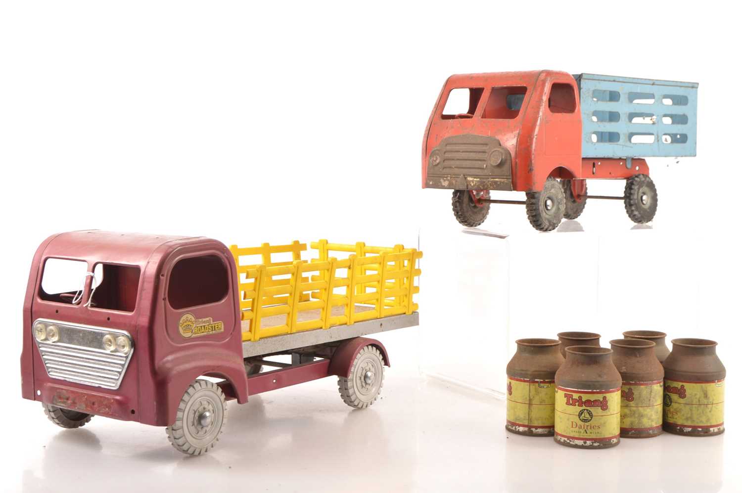 Lot 332 - Tri-ang  Four Wheel Milk Delivery lorries (2)