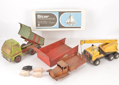 Lot 337 - Star Yachts boat with Tri-ang Meccano Mogul and Tonka lorries (8)