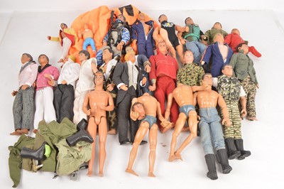 Lot 383 - Large collection of Action Man and other Action Figures by various makers most with clothing (20+)