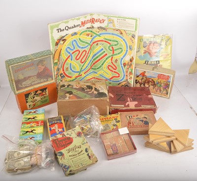 Lot 393 - Traditional Toys and Games including Escalado Jigsaws and Bagatelle