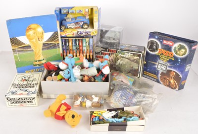 Lot 396 - Various Toys including Star Wars boxes Macdonald's Toys 1986 World Cup Stickers  and other items  (qty)