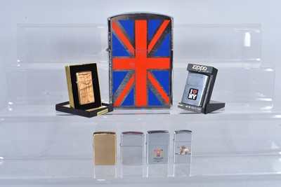 Lot 305 - A small group of Zippo lighters