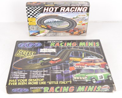 Lot 430 - Carrera Evolution Mille Miglia Slot Car Set and two Desk Top Slot Car Sets (3)