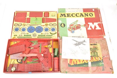 Lot 436 - Meccano parts for Aeroplane and Car  Constructor and Set Nos 4 and 7 (qty)