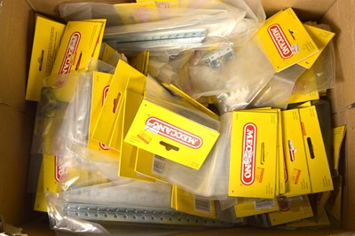 Lot 446 - Very large quantity of 1980's Meccano parts in original card headed bags (120+)