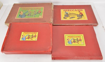 Lot 453 - Meccano 1940's-50's red boxed Sets (4)