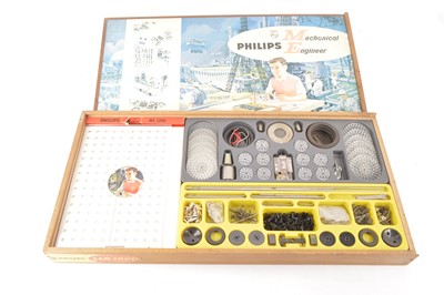 Lot 458 - Philips Electrical Engineering Set  Optics Faraday Game Box and Frog Aircraft and propellers (5)