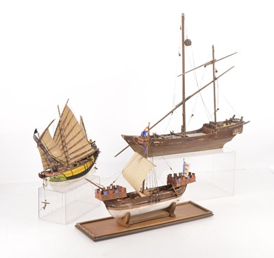 Lot 477 - Five kit/scarcity ships  from various periods one in a damaged display case (4)