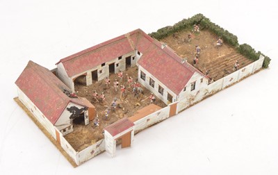 Lot 482 - Airfix Battle of Waterloo 00 Gauge Farmhouse Diorama and a Windmill Diorama