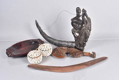 Lot 382 - A selection of South Pacific Island Tribal Items