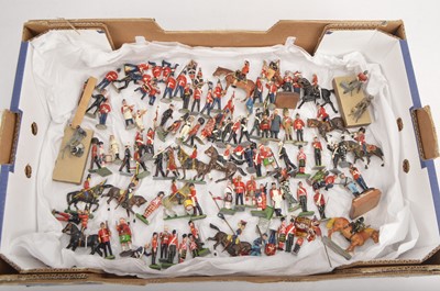 Lot 496 - Loose W Britains and other  Crimean Victorian and Edwardian soldiers and figures (100)