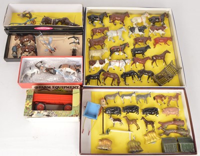 Lot 508 - Britains Ploughing Sets and collections of animals and accessories (6)