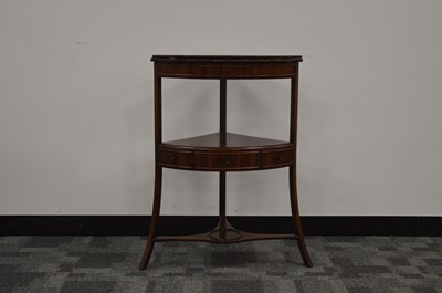 Lot 395 - A George III style corner wash cabinet