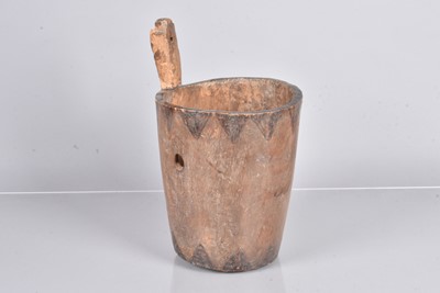 Lot 384 - An Afrian carved wooden Pail