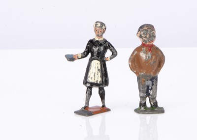 Lot 522 - Pixyland Kew rare personality figures comprising Nippy Waitress with box of chocolates from Lyons Corner House